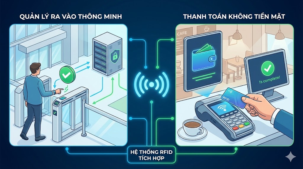 Ứng dụng RFID trong quản lý ra vào và thanh toán không tiền mặt